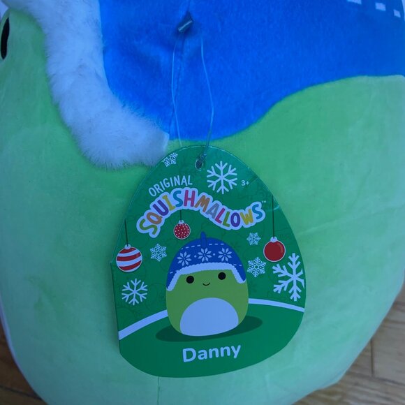 Squishmallow Danny the Dinosaur 16” Holiday Edition – NWT - Picture 2 of 4